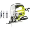 Image de RYOBI - Scie sauteuse 600 W - 500-3 100 cp/min - 85 mm bois + coffret buse d’aspiration 5 lames & clé hexagonale - RJS850-KA5