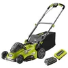 Image de RYOBI Tondeuse poussée 36V - Ø coupe 40 cm ramassage et mulching - 1 batterie lithium+ 5 0 Ah et 1 chargeur 1 7 Ah - RLM36X41H5OG