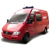Image de Jouet miniature - BURAGO - Camion Sapeurs Pompier/Police 1/43 - Rouge - Extérieur - Enfant