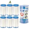 Image de Lot de 6 cartouches de filtration Intex pour filtre piscine - Type A - Fibres Dacron - Nettoyage facile