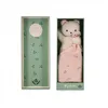 Image de Doudou Ours Feuilles damour - Kaloo - Carré Douceur - 18 cm x 18 cm - Multicolore - Enfant