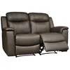 Image de Canapé 2 places relax EVASION en cuir - Chocolat - Style classique - Confort moelleux - Longueur 205cm