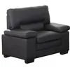 Image de Fauteuil en cuir de buffle MIMAS - VENTE-UNIQUE - 1 place - Noir - Avec accoudoirs - Classique - Intemporel