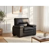 Image de Fauteuil en cuir de buffle MIMAS - Noir