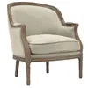 Image de Fauteuil en lin ALIENOR - VENTE-UNIQUE - 1 place - Avec accoudoirs - Livré monté