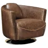 Image de Fauteuil club en cuir vieilli - VENTE-UNIQUE - FLORENTIN - 1 place - Marron - Avec accoudoirs - Vintage