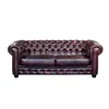 Image de Canapé chesterfield 3 places BRENTON 100% cuir de