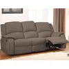 Image de Canapé 3 places relax en microfibre HERNANI - Marron - Classique - Avec accoudoirs