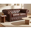 Image de Canapé 2 places chesterfield CLOTAIRE 100% cuir vieilli