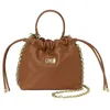 Image de Sac seau pour femme avec bandoulière chaîne CCHB0203-brun