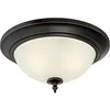 Image de Luminaire de plafond - WESTINGHOUSE - 63048 - Bronze ambré - Verre dépoli - Ø33×H16 cm E27