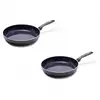 Image de Lot De 2 Poêles Antiadhésives 24/28cm Noir Greenpan Cc001696-001