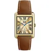 Image de Montre - ICE WATCH - Ice Smart TKS 2.0 - Bracelet cuir camel - Boîtier rectangulaire doré - Écran digital 32 mm