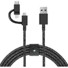 Image de Câble Eco Belt 3en 1 Usb-a Vers Micro Usb, Usb-c, Lightning - 2m Noir Noir Native Union