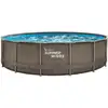 Image de Piscine Tubulaire Active Frame Pool Ronde Effet Rotin 4,57 X 1,06 M - Summer Waves