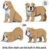Image de Blocs de construction en plastique - JEKCA - Chien Bulldog Anglais (4 en 1) - 3060 pièces - Beige - 14 ans+