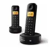 Image de Téléphone Sans Fil Philips D1652 2 Combinés Noir 4,1 Cm