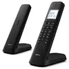 Image de Téléphone Sans Fil Philips M4702b Bk 2 Combinés 14 H Noir