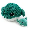 Image de Les Déglingos - Peluche Ptipotos Poisson globe et son bébé vert - GLOBE TROTOYS