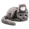 Image de Peluche Chat Globe Trotoys 32 X 21 X 15 Cm Gris Autre(s) Matière(s)