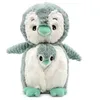 Image de Peluche Pingouin Iglou Maman et Bebe Menthe Ptipotos