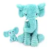 Image de Peluche elephant aqua maman et bebe dimoitou ptipotos