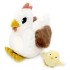 Image de Les Déglingos Les Ptipotos By Peluche Pioupiou Poule Maman Bebe Blanche