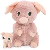 Image de Les Déglingos Les Ptipotos By Peluche Barbekiou Cochon Maman And Bebe Rose