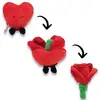 Image de Peluche réversible coeur fleur rouge flipetz