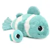 Image de Peluche Poisson Clown Bleu Aqua Maman et Bebe Bigou Ptipotos