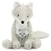 Image de Peluche renard arctique frimou maman et bebe ptipotos