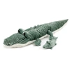 Image de Peluche Crocodile Les Deglingos Croketou 60 Cm Vert Velours Côtelé