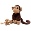 Image de Peluche Singe Les Deglingos Puffies 22x26x22 Cm Marron Chocolat