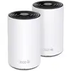 Image de Pack De 2 Routeurs Sans Fil Wi Fi 6 Multi Bande Tp Link Deco Xe75 V1 Blanc Et Noir