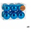 Image de Lot De Boules De Noël Bleu Plastique Ø 7 Cm (12 Unités)