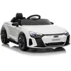 Image de Voiture électrique enfant - LALAHO - 12V - Blanc - Siège large avec ceintures réglables - Télécommande 2.4GHz MP3/USB