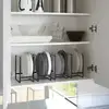 Image de Support De Plat En Métal Et Silicone Pour Assiettes De 20 À 24 Cm