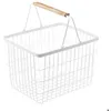 Image de Panier à linge en métal blanc Laundry