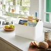 Image de Boîte De Rangement Polypropylène Avec Poignée En Hêtre - 24 X 37 X 21 Cm