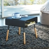 Image de Table D'appoint Élégante Avec Étagère Intérieure En Métal Et Bois