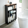 Image de Meuble Étroite En Métal Et Bois De Hêtre Pour Articles Sanitaires
