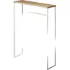 Image de Table Console Yamazaki Tower Blanc Avec Crochets Et Structure Métallique