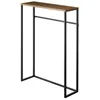 Image de YAMAZAKI - Console dentrée métal et bois - L60 cm - Noir