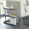 Image de Table D'appoint En Bois Et Métal Avec Espace De Rangement