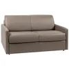 Image de Canapé 2 places convertible express en simili taupe - Couchage 120 cm - Matelas 18 cm CALIFE