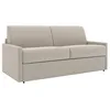 Image de Canapé 3 places convertible express en tissu beige - Couchage 140 cm - Matelas 22 cm avec mémoire de forme CALIFE