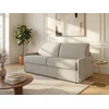 Image de Canapé 4 places convertible express en tissu beige - Couchage 160 cm - Matelas 22 cm avec mémoire de forme CALIFE
