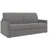 Image de Canapé 2 places convertible express en tissu gris clair - Couchage 120 cm - Matelas 18 cm CALIFE
