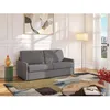 Image de Canapé 3 places convertible express en tissu gris clair - Couchage 140 cm - matelas 18 cm CALIFE