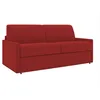 Image de Canapé 2 places convertible express en tissu rouge - Couchage 120 cm - Matelas 22 cm avec mémoire de forme CALIFE